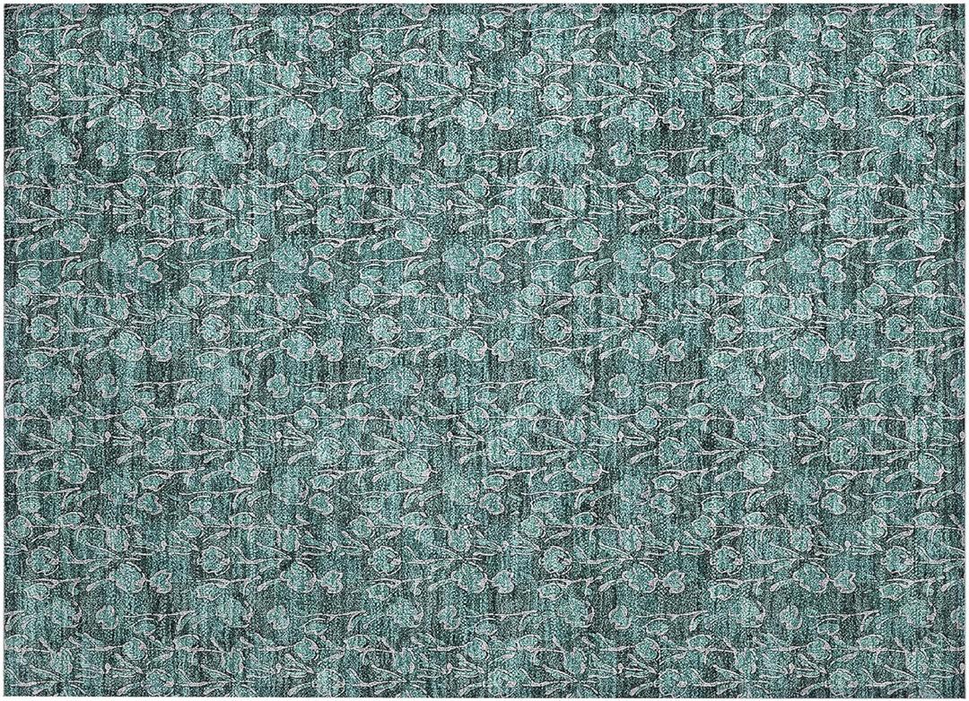 Addison Rugs Chantille ACN692 Teal 1'8" x 2'6" Indoor Outdoor Area Rug, Easy Clean, Machine Washable, Non Shedding, Bedroom, Entry, Living Room, Dining Room, Kitchen, Patio Rug