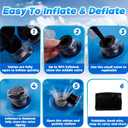 3Pack Snow Tubes, Snow Sled for Kids and Adults, Cold-Resistant Inflatable Snow Tube, Thickened Heavy Duty Sleds for Winter with Handles, Snow Toys, Snow Sleds for Family Activities Outdoor Fun (Green, Pink, Blue)