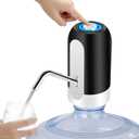 BPA-Free Electric Water Dispenser Pump, USB-C Rechargeable, Low Noise, Fits 2-5 Gallon Water Jugs 2.16" Neck, Durable Motor for 3+ Years, (Black)