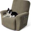 Recliner Chair Cover Lazy Boy Recliner Covers Recliner Covers for Recliner Chair 1 Piece Furniture Protector Prevent wear and pet HairRecliner,Khaki