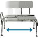 DMI® Sliding Transfer Bench Shower Chair with Cut-Out Seat