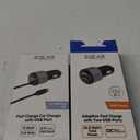ZGEAR Fast Charge Car Charger with USB Port 2 Pack (Fast Charge Car Charger with USB Port, Adaptive Fast Charge with Two USB Ports)