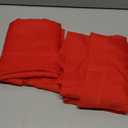 SpaceDresser Sheer Voile Window Treatment Rod Pocket Curtain Panels for Kitchen Bedroom Living Room Drapes Sunlight Filtering Privacy Semi Home Decor Assorted (Red, 52 W x 72 L)