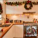 Christmas Scene Snowman Kitchen Towels Set of 2,Winter Farmhouse Decoration Hand Towels for Kitchen Decoration 16x24 Inches