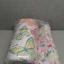 Amazon Basics Kid's Soft, Easy Care Microfiber Bed-in-a-Bag 5-Piece Bedding Set, Twin, Butterfly Friends