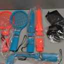 Orzly Switch Sports Games 2024 Accessories Bundle Pack for Nintendo Switch & Switch OLED with Tennis Rackets, Golf Clubs, Chambara Swords, Soccer Leg Straps & Joycon Grips - With Carry Bag (Multicolor)