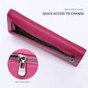 Alldaily Ultra Slim Thin Women Wallet RFID Blocking Credit Card Holder Bifold Long Ladies Billfold (Fuchsia Purple)