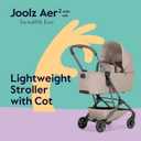 Joolz Aer2 Foldable Cot for Baby Stroller – Ultra-Light Cot with One-Hand Quick Fold - Soft Mattress - Large UPF 50+ Canopy - Perfect Baby Cot Add-on for Your Aer2 (Space Black)