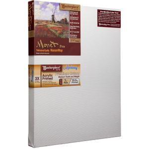 Masterpiece ZSMM-1218 Monet Pro 1.5" Deep Monterey 10.5 oz Cotton Medium Texture Stretched Artist Canvas 12" x 18" 3 Pack