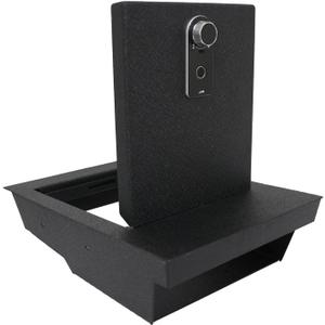 Underseat Console Safe Vault - KEREN Console Gun Safe Box Compatible with Ford F150 2015-2026, Fingerprint Lock with Key
