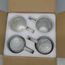 14 OZ Marble Coffee Mugs, M067 Novelty Marble Ceramic Cup for Home and Office, Microwave Dishwasher Safe, Set of 4, Gray