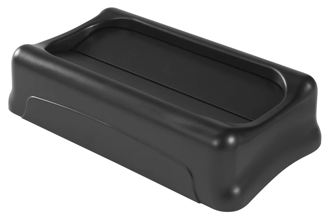 Rubbermaid Commercial Products Slim Jim Trash Can Swing Lid, Black, Plastic, Compatible with 16/23 Gallon Slim Jim Containers/Garbage Can, For Kitchens/Classrooms/Offices/Back of House