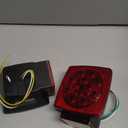 Partsam 12V Submersible Square Led Trailer Light,Red White LED Stop Turn Tail License Brake Running Light Lamp for Trailers Under 80" Boat Trailer Truck Marine Camper RV Snowmobile,IP68,DOT Compliant
