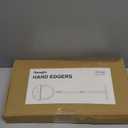 Houselife Half Moon Edger for Landscaping, 42" Manual Grass Edger Tool with V-Shape Serrated Blade, Long Handle Garden Edger for Sidewalk, Driveway & Flower Bed, 9" Wide Footplate