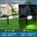 ZJOJO Solar Lights for Outside, Spot Lights Outdoor 40 LEDs IP65 Waterproof, with 4 Lighting Modes for Garden Yard, 6 Pack (Black)