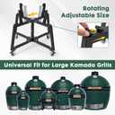 Green Big Egg Nest, Rolling Cart for Big Green Egg Accessories