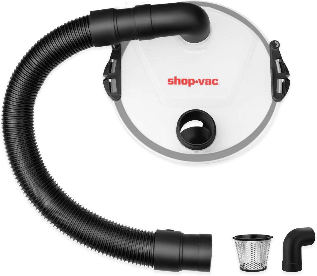 Shop-Vac 5430050 Dust Collector, Fits 5 Gallon Bucket(Sold Separately), Easy Disposal of Dust & Debris, Elbow Fittings, 2-1/2" Hose and Metal Filter Included