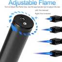 Camping Mini Torch Lighter EDC Windproof Small Lighters with Visual Window Refillable Gas Pocket Tactical Jet Flame for Hiking Survival Kitchen Grill Fireplace Home Candle BBQ, 5" (Without Butane)