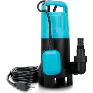 1.3HP Sump Pump 5280GPH Submersible Water Pump with Float Switch, Submersible Utility Pumps Removal for Pools, Basement Flooding, Garden Pond Low Water Level with 20ft Power Cord
