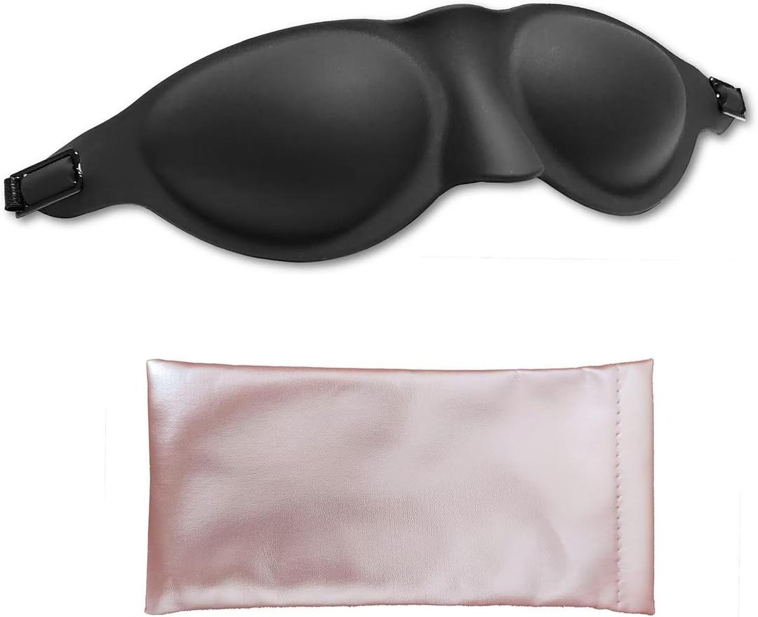 Silicone Sleep Goggles, Moisture Chamber Glasses for Dry Eyes, Reusable Dry Eye Sleep Mask Elastic and Stretchable Strap, Hydrating Sleep Mask with Goggles case