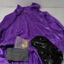 Adult Halloween Costumes Women Purple Hooded Cape with Wig Bodysuit Belt Gemstone Anime Cosplay Party Outfit (Large)