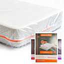 Gooo&Ma 6Mil Thicken Mattress Bag for Moving, Waterproof Zippered Mattress Cover for Storage, Reusable Plastic Encasement, Tear Proof Dust Proof ProtectionKingOrange