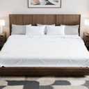 Wyoming King Sheet Set 84 x 84  Luxury 4 PC Emperor Wyoming King Sheets for Superior Comfort  16 Deep Pocket Fitted Wyoming King Sheets  Premium Softness, Durable, Breathable, Wrinkle-Resistant (01- White)