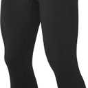 Moozava Mens Compression Pants Running Leggings Spandex Gym Workout Tights Athletic Sport Base Layer Cycling Football Soccer (Black, L)