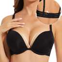 Push Up Padded Bra Plunge T-Shirt Bras for Women Add 2 Cup Sizes 
42C