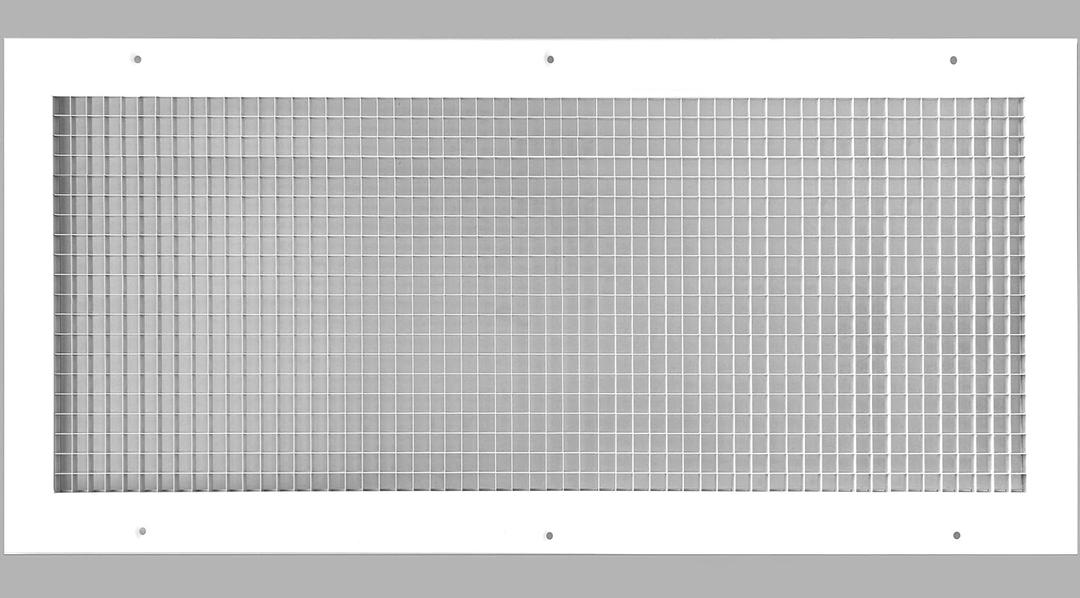 HVAC Premium 8'' x 10'' or 10'' x 8'' Cube Core Eggcrate Return Air Grille - Aluminum Rust Proof - HVAC Vent Duct Cover - White [Outer Dimensions: 9.75 x 11.75]