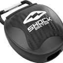 Shock Doctor Mouth Guard Case, Ventilated, Universal Storage for Mouthguard, Adult & Youth Sizes (Black Chrome)