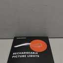 2 Pack Picture Lights for Wall, Rechargeable LED Picture Light Battery Operated with Remote, Dimmable Poster Light for Paintings, Portraits, Art Frames, Display Lighting for Wall Decor,Black