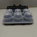 ROTTAY Ice Cube Trays (Set of 2), Sphere Ice Ball Maker with Lid & Large Square Ice Cube Maker for Whiskey, Cocktails and Homemade, Keep Drinks Chilled Black