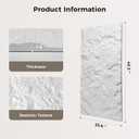 Faux Stone Wall Panel 43.3''x23.6'', Mountain Rock Design, White
