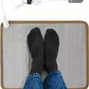 Heated Floor Mat - Foot Warmer Under Desk, 15.7x19.7in Heated Feet Rest for Home Office Desk, Winter 110V Electric Heating Pad with 3 Timers & 10 Adjustable Temperature (Gray)