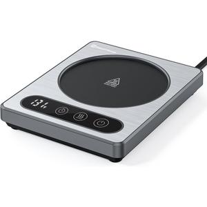 Maestri House ETL Listed Coffee Mug Warmer with 4 Temp Settings & 1-12 Hour Timer, Auto Shut Off for Desk, Smart Electric Beverage Warmer, Candle Melter for Home and Office (Gray)