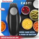 INSTACAN Higher Torque and One Touch Electric Jar Opener Easy Remove Almost Size Lid with Auto-Off, Powerful Bottle Opener for Arthritic Hands, Automatic Jar Opener for Weak Hands and Seniors (Black)