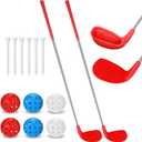 Realspring 36" Backyard Golf Club Set with Oversize Heads Golf Club for Home Backyard Bucket Game Chipping Clubs Outdoor Indoor Training Practice Gift for Adults(Red (L),36 Inch,2 Pack)
