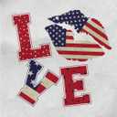 SweatyRocks Women's American Flag and Striped Star Crop Top (White, XS)