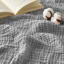Unnivoll 100% Cotton Muslin Blanket Twin XL Size 66" x 90" for Bed Couch Summer Gauze Blanket for Adults Lightweight and Breathable Grey