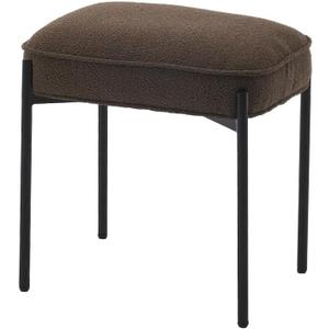 YOUNIKE Ottoman Foot Stool Small Coffee Footstools Durable Teddy Velvet Footrest with Metal X-Leg Padded Foot Rest Step Stools Extra Seating for Living Room Makeup Bedroom Entryway Office