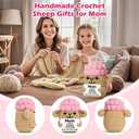 Crochet Sheep Gifts for Mom Christmas,I Wool Always Love Ewe are Best Mom Ever Gifts from Daughter Son,Funny Handmade Xmas Stocking Stuffers Gift Ideas for Step Bonus New First Time Mama Mother in Law
