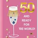9 x OJsensai Happy 50th Birthday Card Gifts Decoration for Women Her，5x7inch | 50 Year Old Birthday Card for Mom Wife Grandma Nana，Heartfelt Inside MessageIdea，Idea for Party Decoration and Celebration