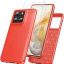 for Moto G Stylus 2025 Case: with 2PC Screen Protector Robust Durable Stylish and Lightweight Design for Motorola Moto G Stylus 5G 2025 case,Red