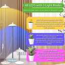 LED Floor Grow Lights for Indoor Plants, Corner Stand Full Spectrum Plant Growing Lamp, 10 Dimmable Levels Auto 3/6/9/12H Timer Grow Light, Height Adjustable for Large Tall Plants
