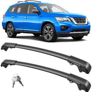FengYu 220lb Lockable Roof Rack Cross Bars Compatible with 2013-2021 Nissan Pathfinder & 2014 Pathfinder Hybrid with Raised Side Rails, Heavy Duty Aluminum Roof Rails Crossbars FengYu 220lb Lockable Roof Rack Cross Bars Compatible with 2013-2021 Nissan Pathfinder & 2014 Pathfinder Hybrid with Raised Side Rails, Heavy Duty Aluminum Roof Rails Crossbars