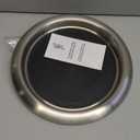 Service Ideas TR119SR Tray with Top and Bottom Built in Non-Slip Rubber Inserts, 9" Round, Dishwasher Safe, Stainless Steel