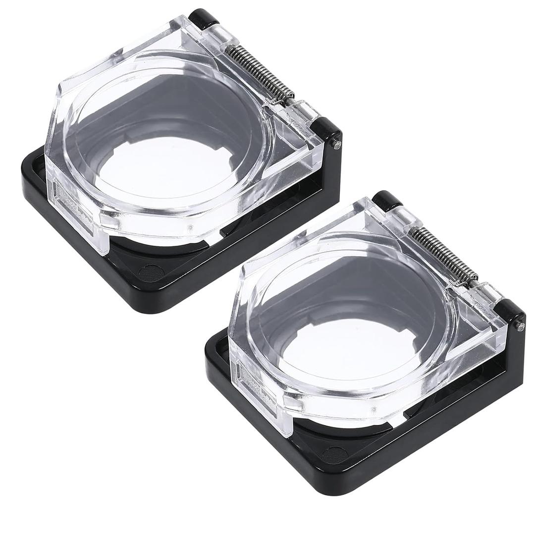ElevateTech Power Push Button Switch Cover, 2 Pcs Dustproof Safety Button Cap Waterproof and Collision Resistant Power Buttons Cover Protector for 38 x 34 mm Mounting Hole Computer PC Desktop