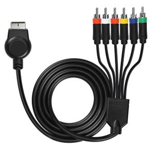 MEIRIYFA PS3 PS2 Component AV Cable,HD Audio Video Cable 5RCA YPbPr Component + RCA Video Audio Cable for PS2/PS3 Console - 1.8M, Black