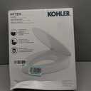 KOHLER 25875-0 Hyten 3" Height, Elevated Soft Close Elongated Toilet Seat, Contoured Seat with Grip-Tight Bumpers, Quick-Attach Hardware, No Slam Toilet Seat, White